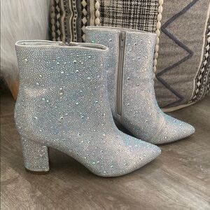 Rhinestone Ankle Boots
